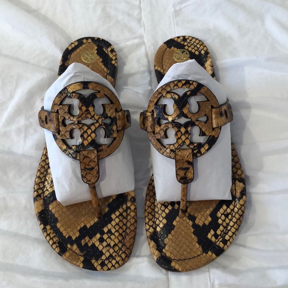 Tory Burch Shoes - Tory Burch miller stamped snake printed sandals, size 7.5, never worn